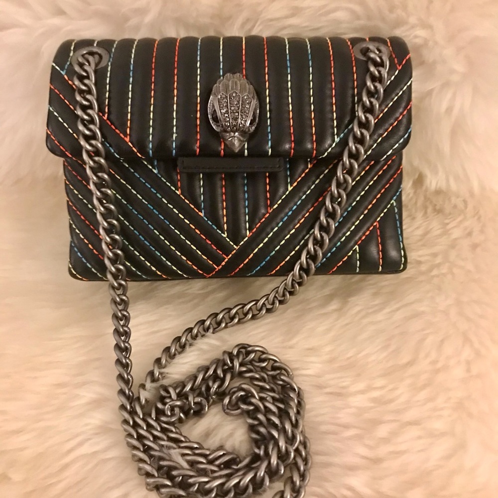 Kurt Geiger leather rainbow mini Kensington bag